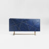 The Three Door Abstract Sideboard, luxury sideboard, credenza, designer side cabinet, blue