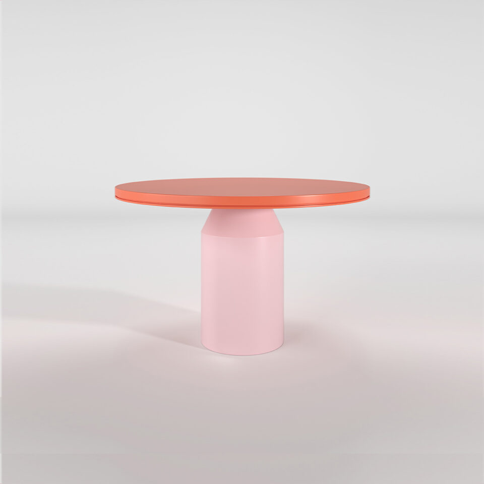 A vibrant breakfast table part of DAVIDSON London’s Wanderlust Collection. This design features the crayon base and aspen top in a pastel pink ‘Tokyo’ and red ‘Barcelona’.
A vibrant breakfast table part of DAVIDSON London’s Wanderlust Collection. This design features the crayon base and aspen top in a pastel pink ‘Tokyo’ and red ‘Barcelona’. Satin finish.
