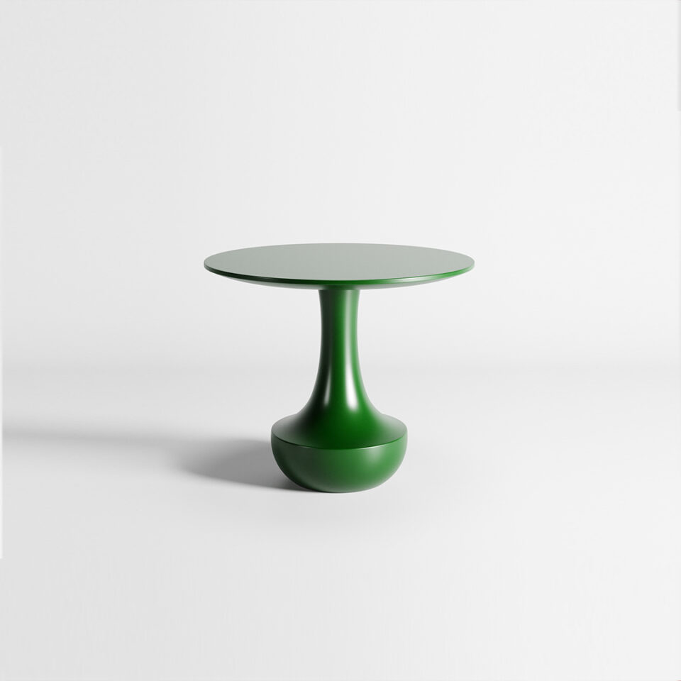 A vibrant breakfast table part of DAVIDSON London’s Wanderlust Collection. This design features the decanter base and the Rivington top in a bright green ‘Kerala’.