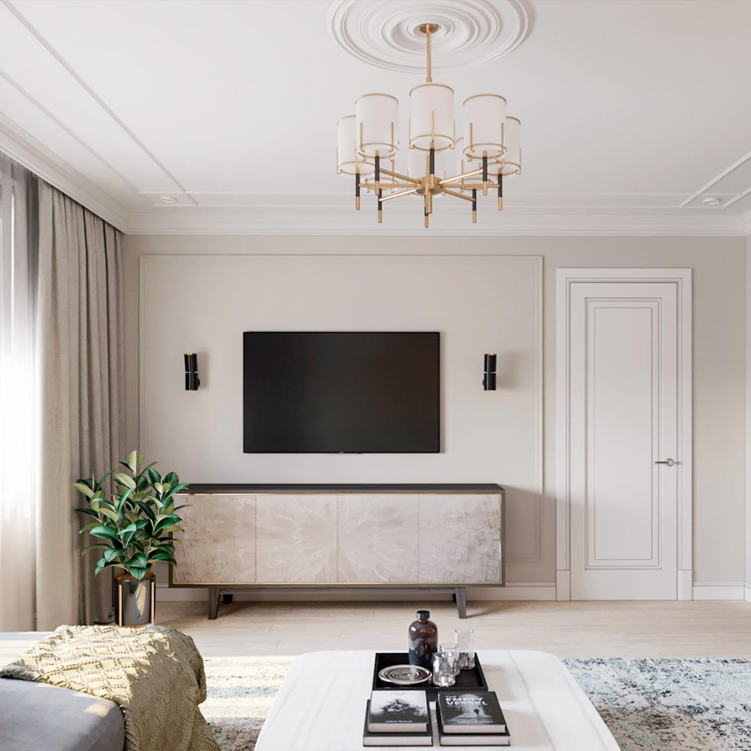 The Corinthia Sideboard in a two tone sycamore silk and sycamore slate grey.