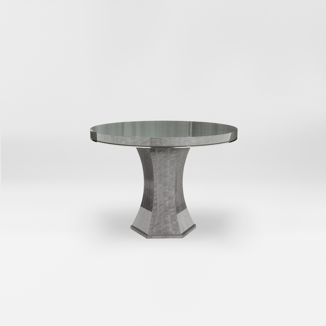Grey round Chatsworth Table on a grey background