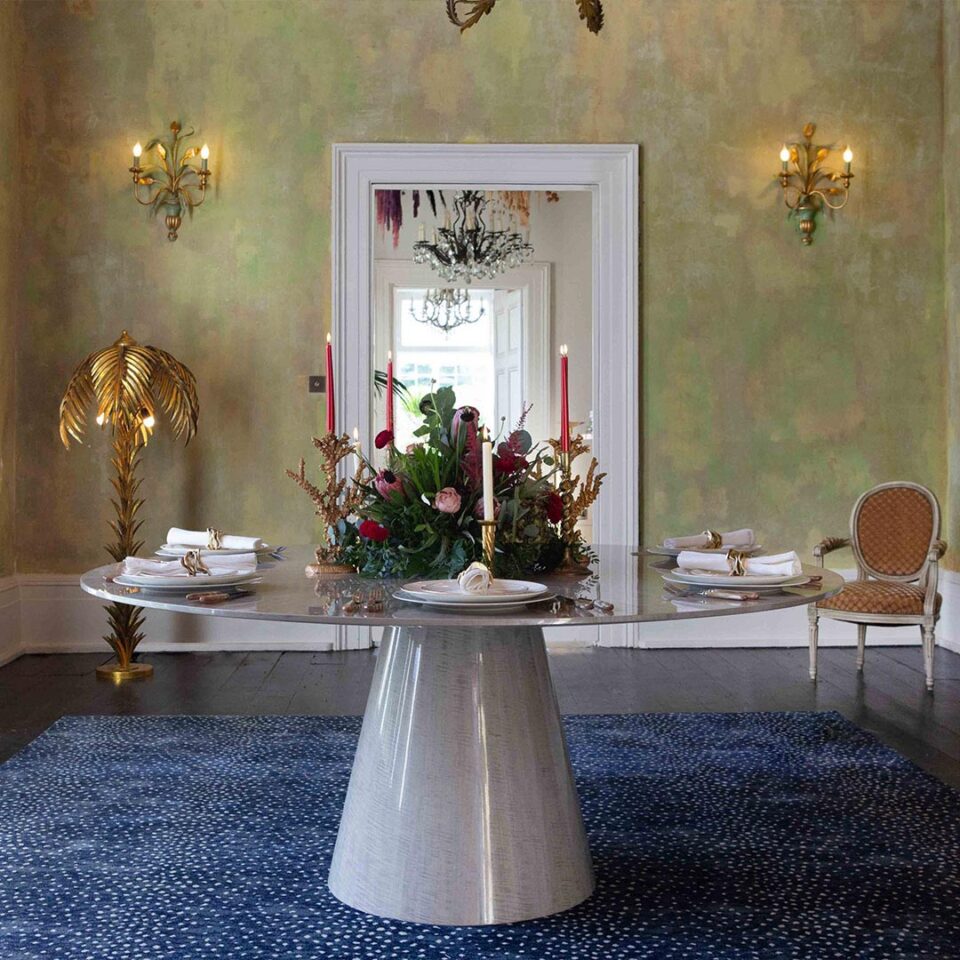 The Elystan Dining Table in Shadow Grey Anegre