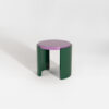 The Wanderlust Lounge table by Davidson London. Finished with a purple Provence top and a green Wales base