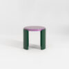 The Wanderlust Lounge table by Davidson London. Finished with a purple Provence top and a green Wales base