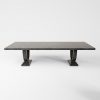 Art deco dining table on a grey background