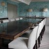 The Grace Dining Table, Chiltern Sideboard and Caspian Console by Davidson London. Interior Design by Overbury Interiors