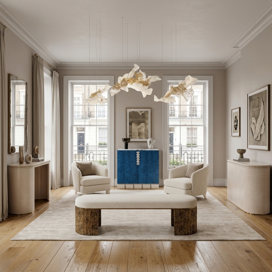 luxury dining bench in a s sitting room