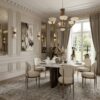side view of a luxury 6 seater dining set in a luxury apartment