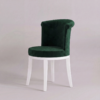MabroukaDiningArmchair_GreenVelvet_WhiteLegs_DAVIDSONLondon